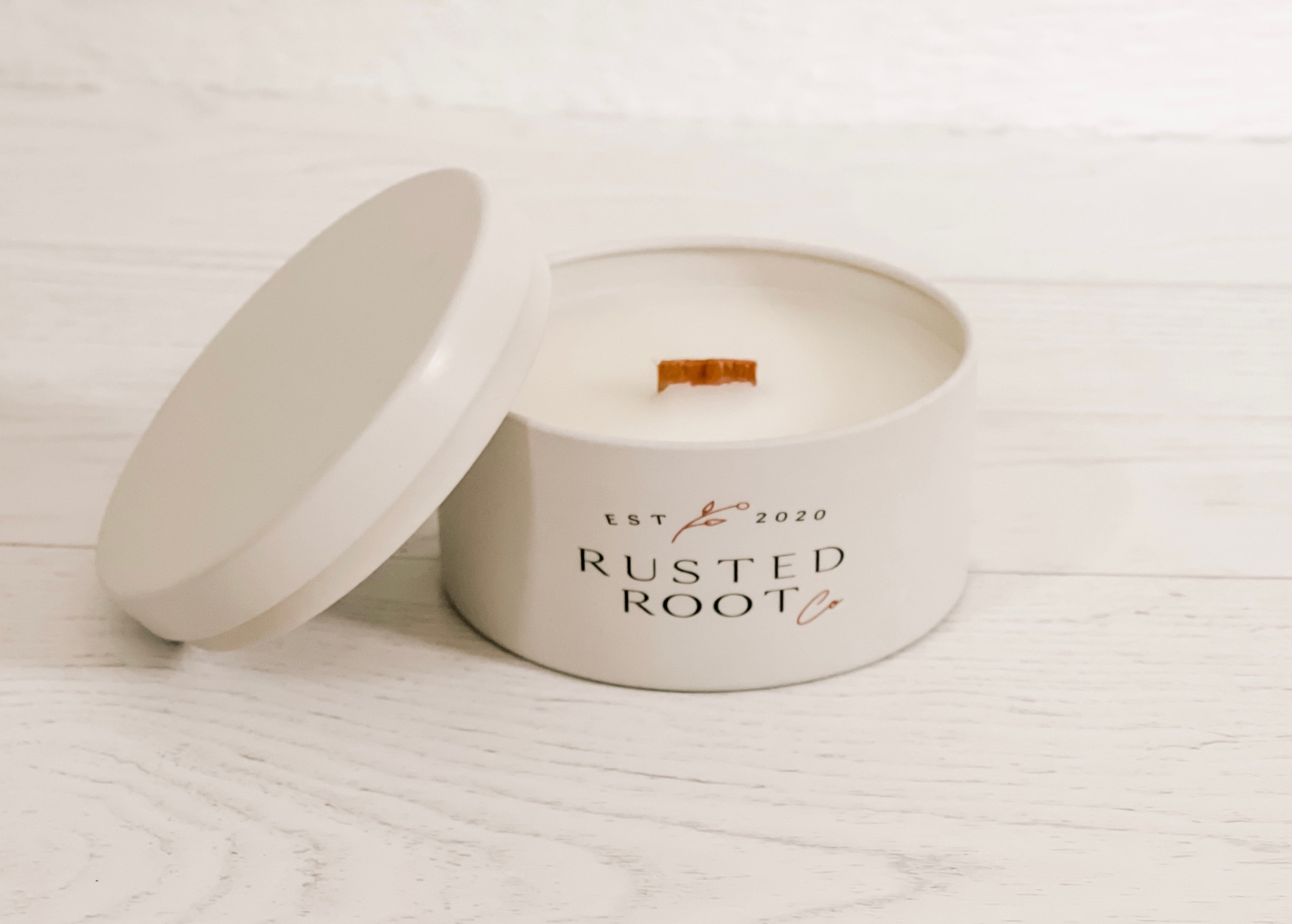 Caramel Drizzled Apple wooden wick candle | Rusted Root Co.